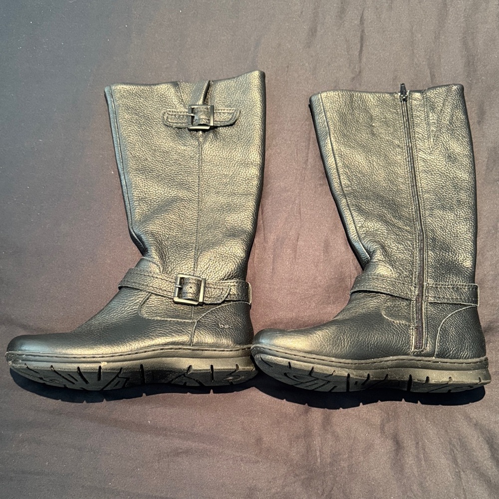 BOC Black Leather snow Women's Boots preowned non smoking home great shape - Picture 5 of 8